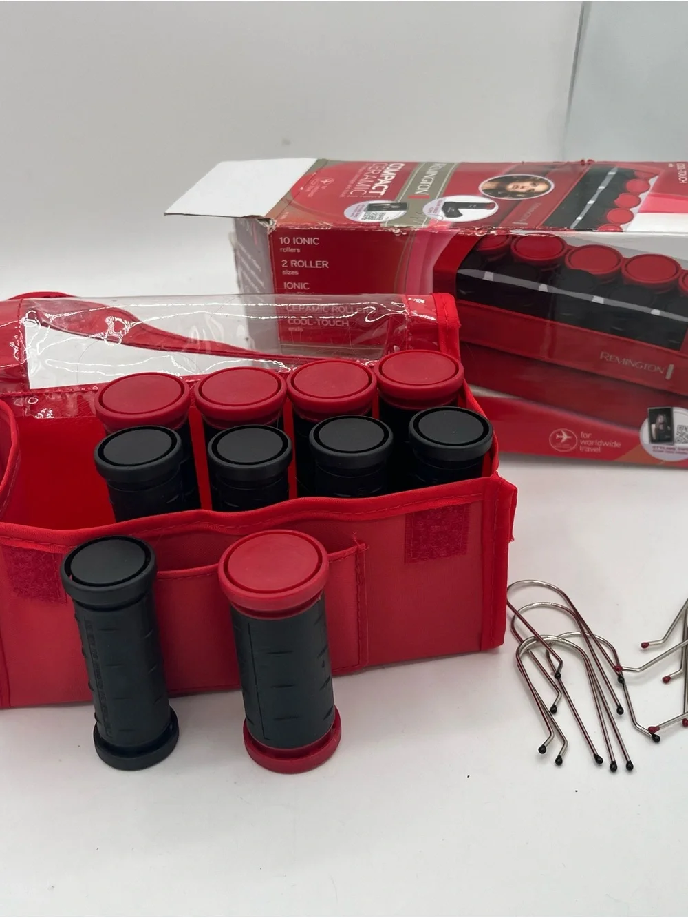 Remington Red and Black Ceramic Hot Roller Set
